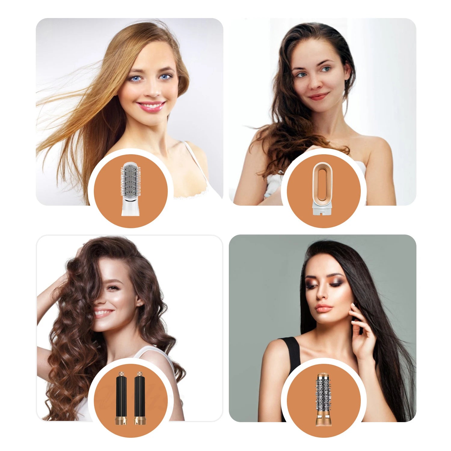 5 in 1 Hair Dryer Brush Hot Comb Set — Brosse Soufflante Professionnelle 5 en 1