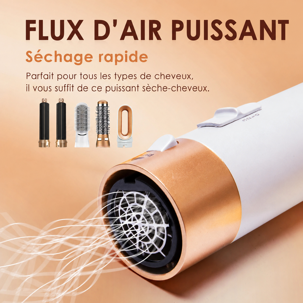 5 in 1 Hair Dryer Brush Hot Comb Set — Brosse Soufflante Professionnelle 5 en 1