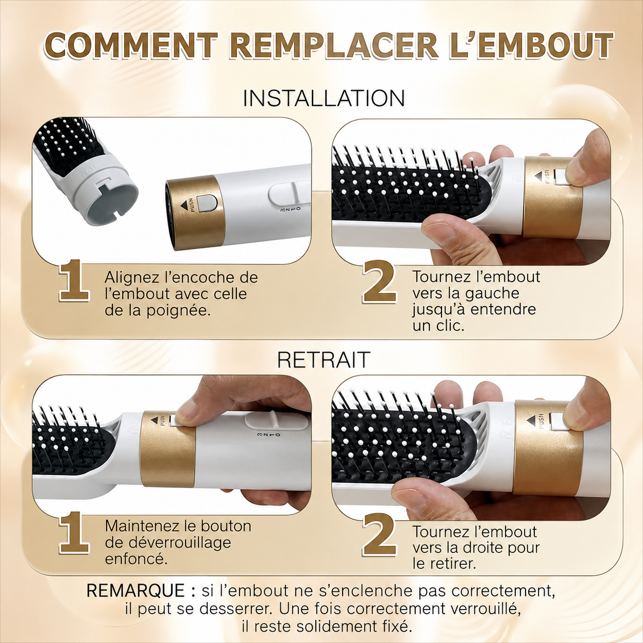 5 in 1 Hair Dryer Brush Hot Comb Set — Brosse Soufflante Professionnelle 5 en 1