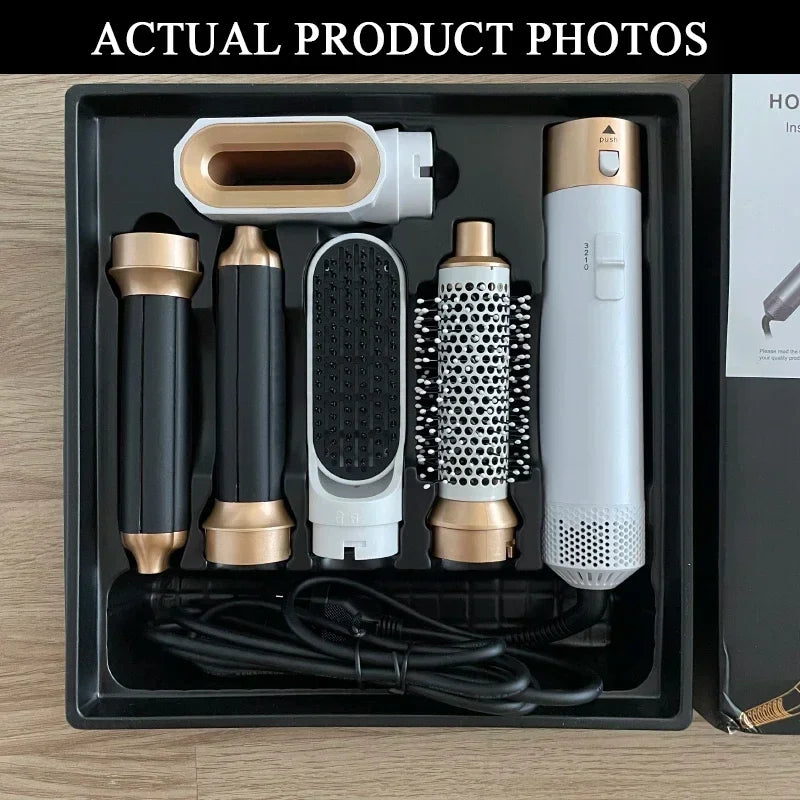5 in 1 Hair Dryer Brush Hot Comb Set — Brosse Soufflante Professionnelle 5 en 1